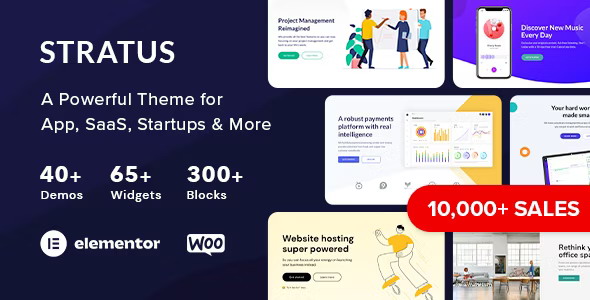 Stratus - App, SaaS & Software Startup Tech Theme