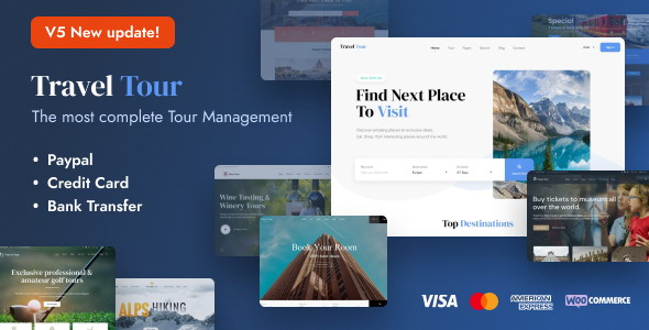 Travel Tour - Travel & Tour Management System WordPress Theme