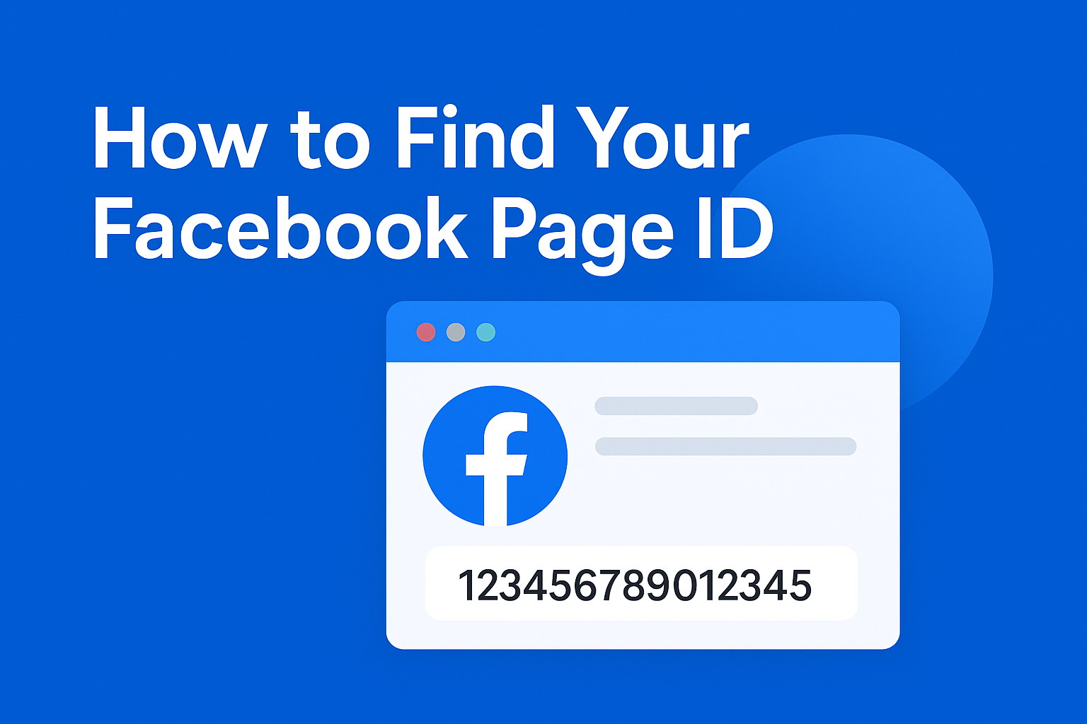 Find your Facebook Page ID