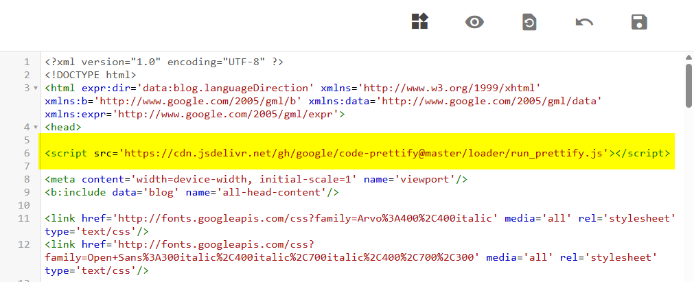 Add Google Code Prettify Auto Loader