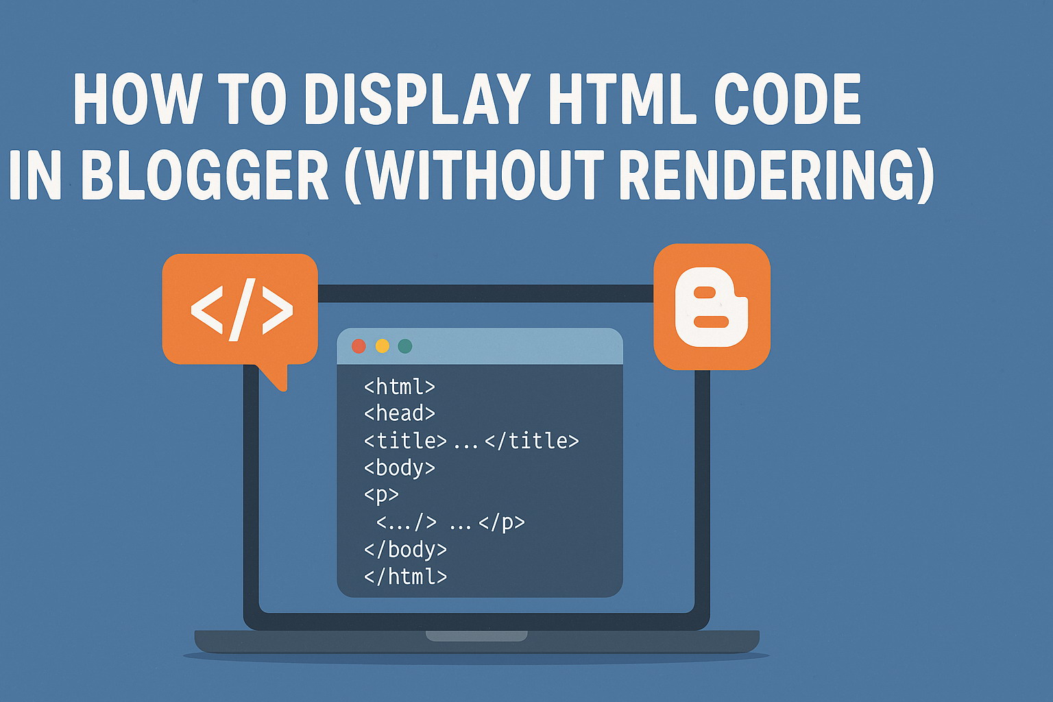How to Display HTML Code in Blogger