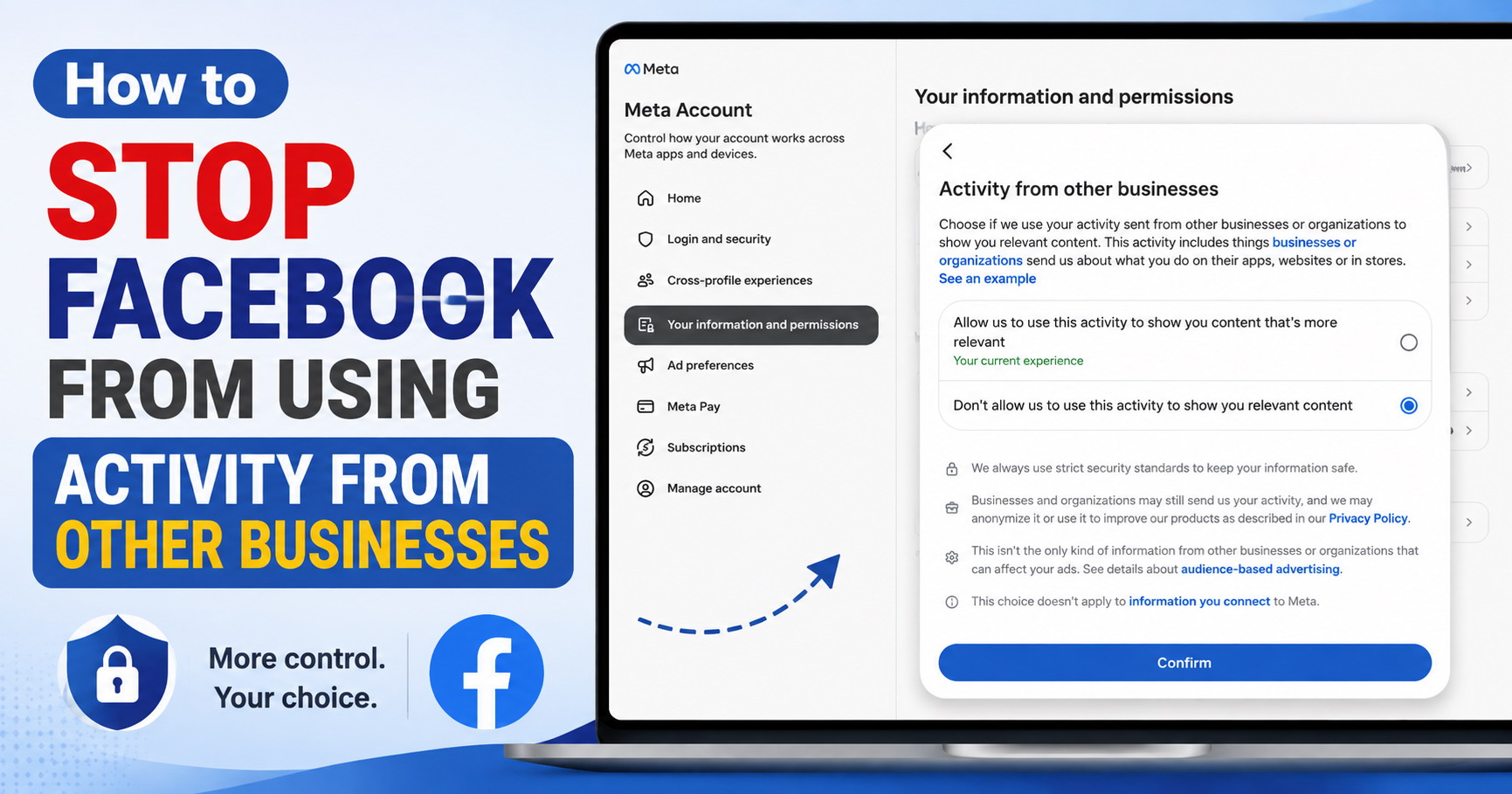 How to Stop Facebook From Using Activity From Other Businesses